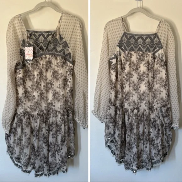 Free People Black and White Floral Dress - Picture 2 of 9